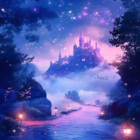 Floating Castle at Night