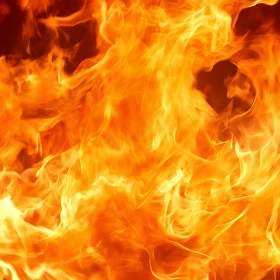 Dynamic Fire Pattern in Orange and Yellow