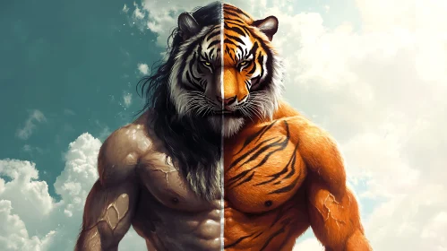 Man-Tiger Fusion Artwork