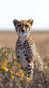 Cheetah Among Blossoms