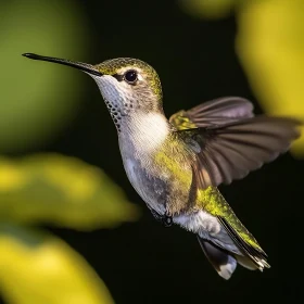 Hummingbird Hovering in Natural Habitat
