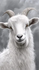Majestic Goat with Horns