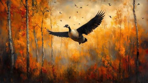 Majestic Goose in Fall