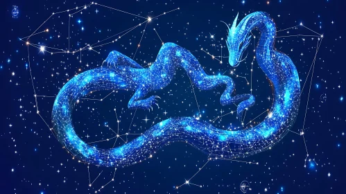 Astral Dragon Constellation Art