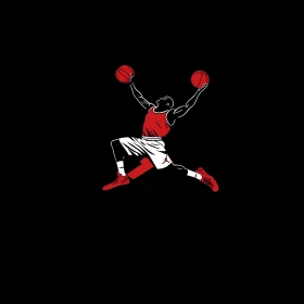 Airborne Athlete Illustration