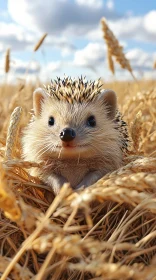 Hedgehog Amongst the Wheat