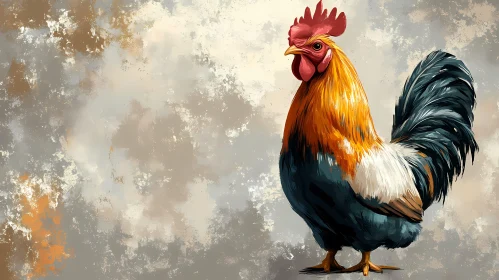 Colorful Rooster Illustration