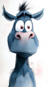 Playful Donkey Character Art