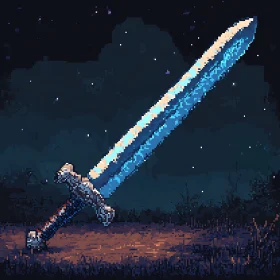 Enchanted Sword Pixel Art