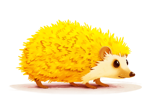 Charming Cartoon Hedgehog T-Shirt Design