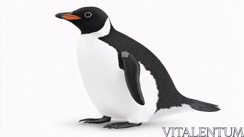 AI ART Elegant Penguin in Detailed Feathers