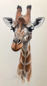 Elegant Giraffe Art
