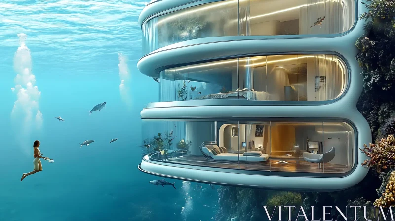 Aquatic Luxury Living AI Image