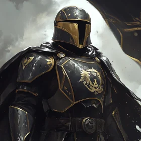 Golden Knight Standing Proudly