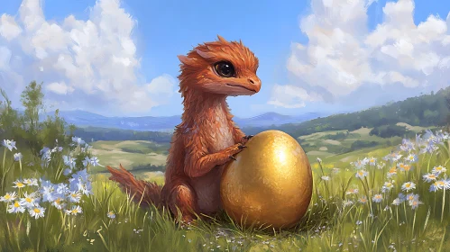 Dragon Cub with Precious Find