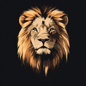 Lion Head Illustration