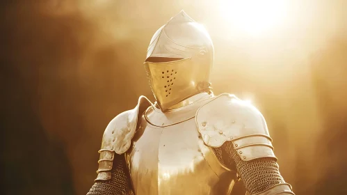 Medieval Knight in Golden Light