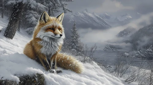 Fox in Winter Wonderland