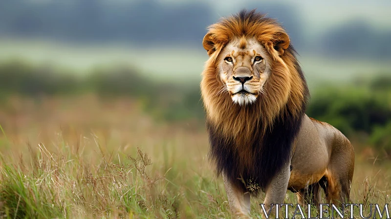 Lion in the Wild AI Image