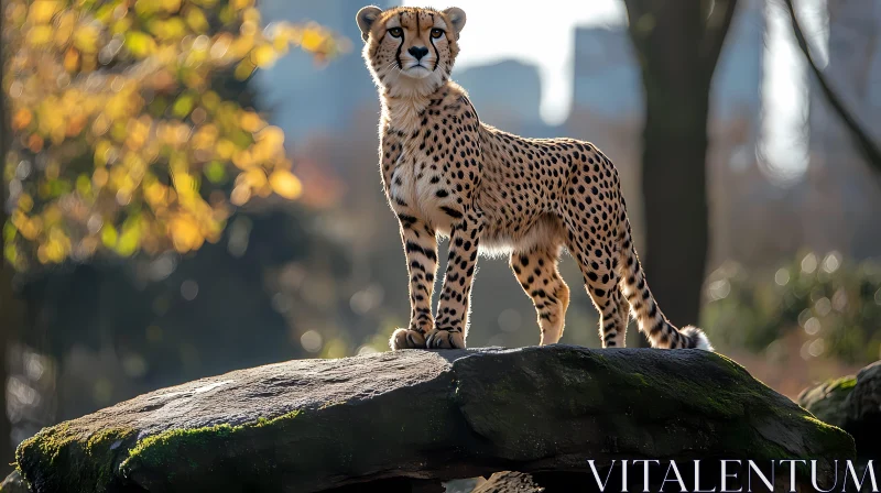 Cheetah in Natural Habitat AI Image