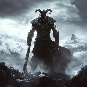 Dark Armored Warrior with Sword