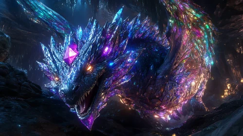 Gemstone Dragon in Cave