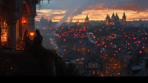 Couple Gazing at City of Hearts