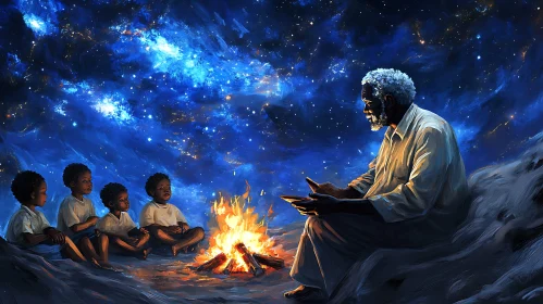 Campfire Stories Under Starry Skies