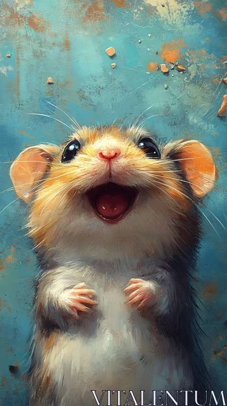 Joyful Hamster Art AI Image