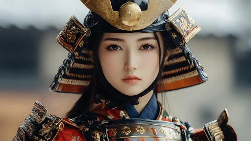 Portrait of a Woman Samurai Warrior