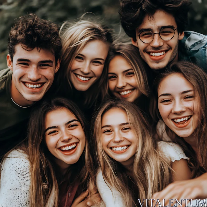 AI ART A Group of Young People Smiling