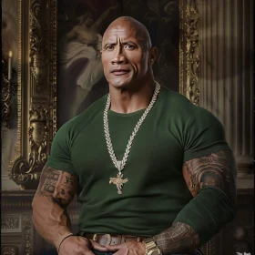 Portrait of Dwayne The Rock Johnson