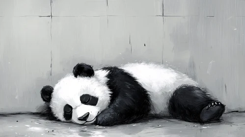 Tranquil Panda Illustration