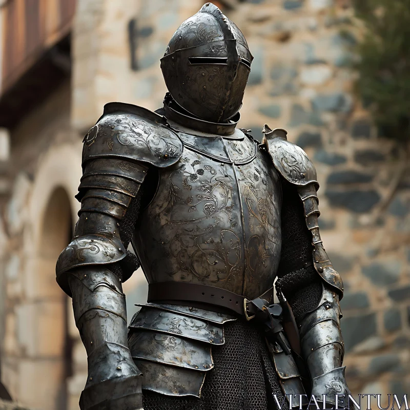 Medieval Knight Full Body Armor AI Image