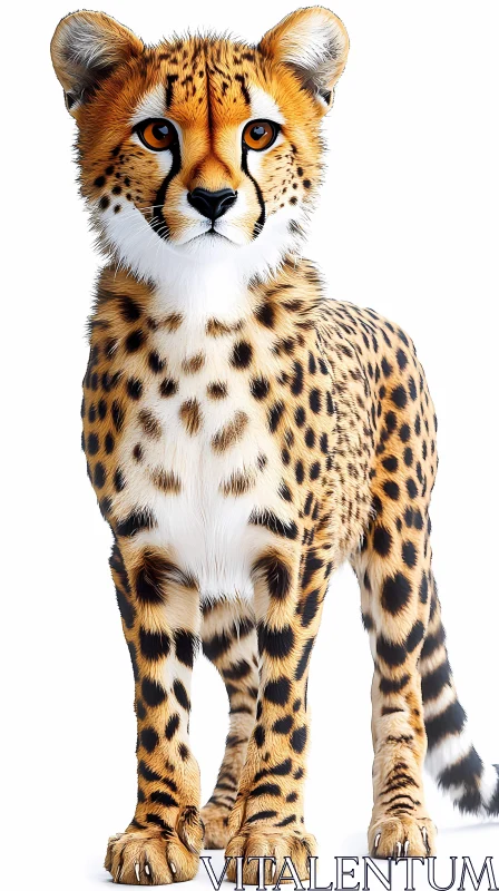 Portrait of a Majestic Cheetah AI Image