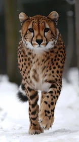 Cheetah in the Snow
