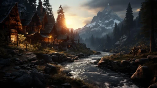 Ethereal City Landscape - A Glimpse into the Fantasy World of Elder Scrolls