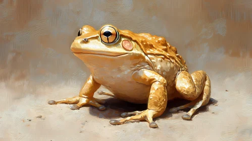 Artistic Rendering of a Golden Frog
