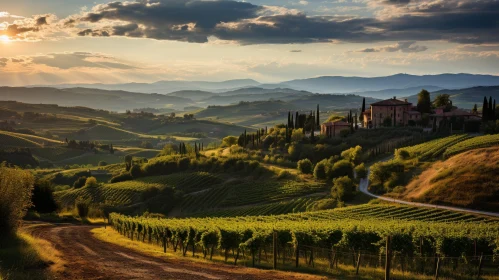 Scenic Italian Vineyard: A Display of Rustic Charm and Timeless Elegance