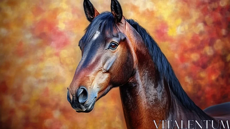 AI ART Graceful Horse in Fall Setting