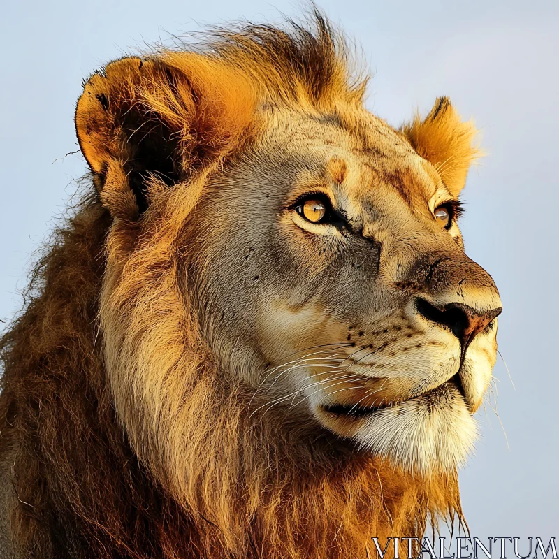 AI ART Lion Close-Up