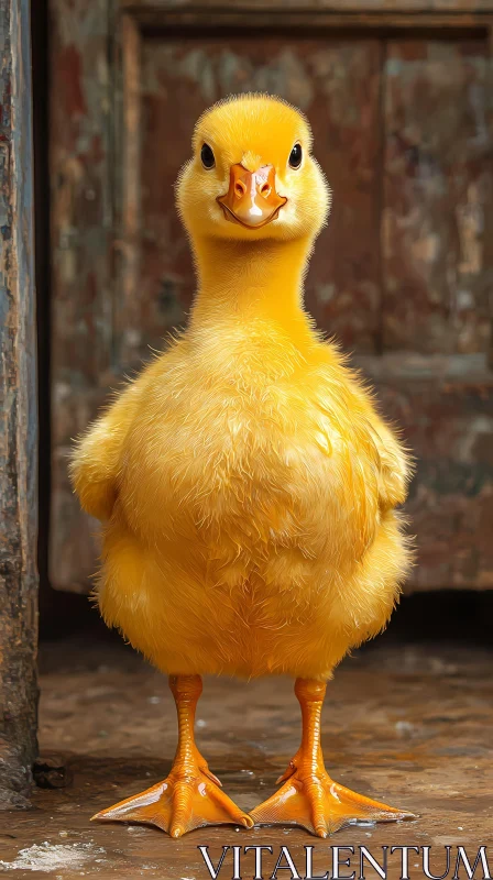 Adorable Fluffy Duckling AI Image