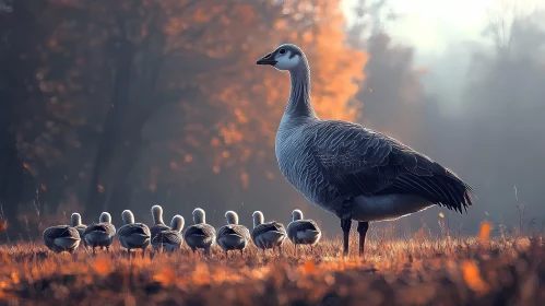 Autumn Goose Flock