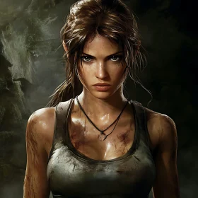 Strong Woman Portrait in Dark Setting