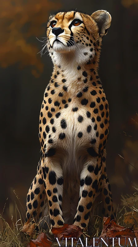 Cheetah in a Natural Habitat AI Image