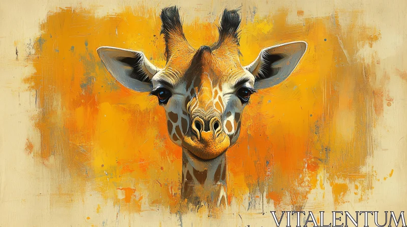 AI ART Giraffe in Abstract Art