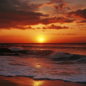 Tranquil Sunset at Sea