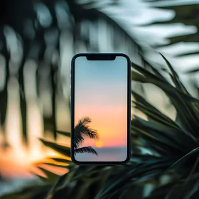 Sunset on Phone Screen