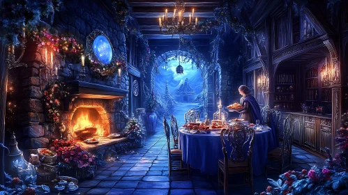 Candlelit Dinner in Winter Wonderland