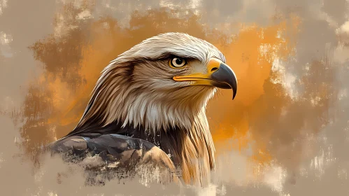 Eagle Art in Warm Tones